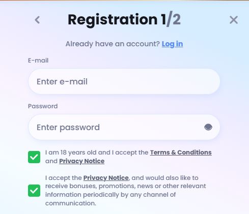 Join CasinoLab and register your new account in two simple steps